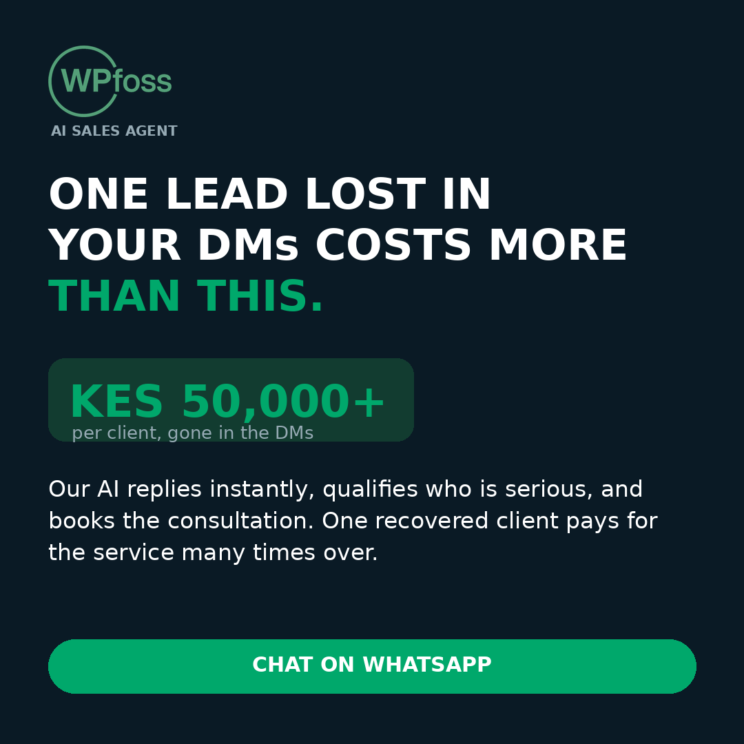 WPfoss Facebook ad: A salesperson that works 24/7