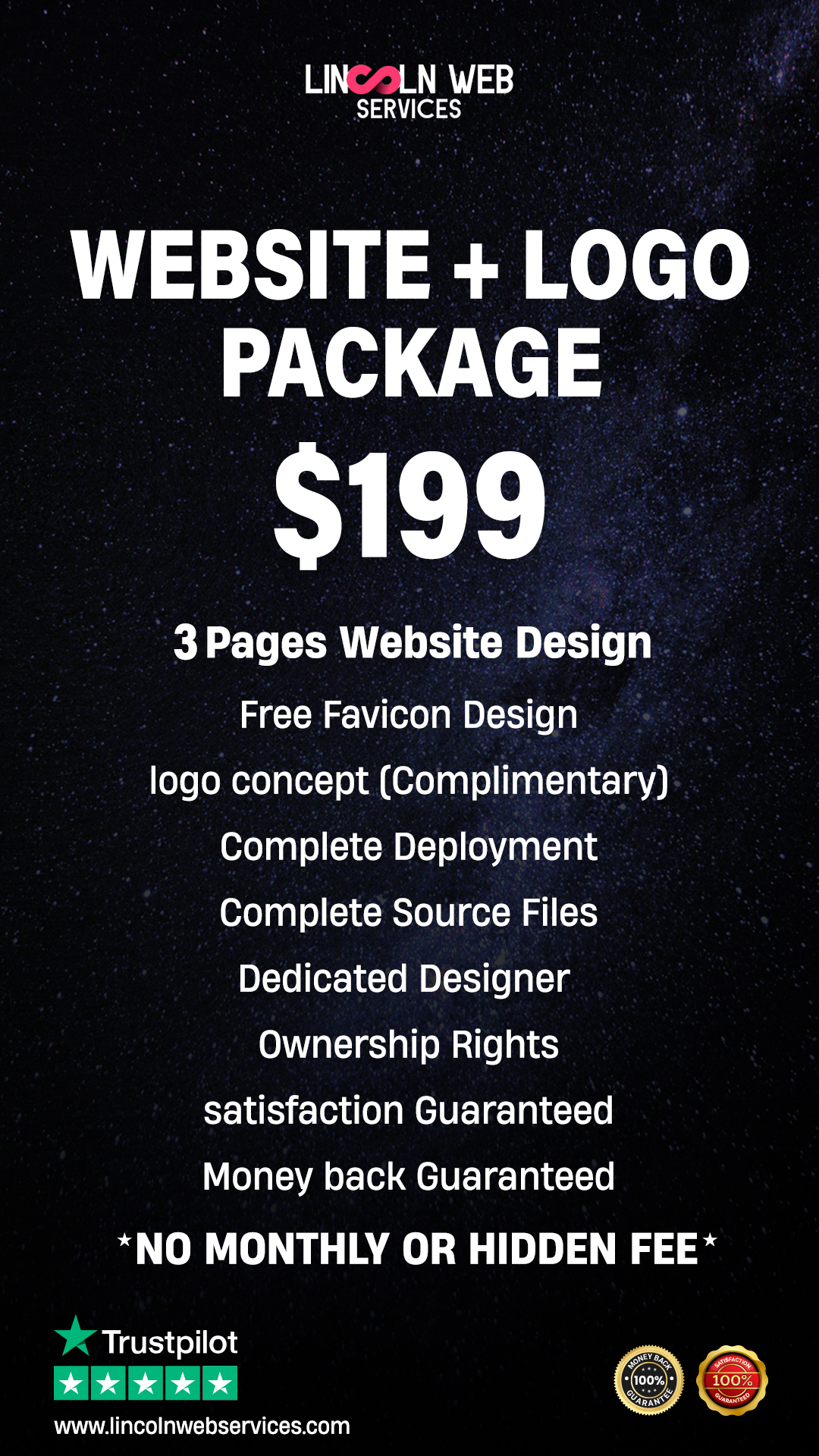 Lincoln Web Services Facebook ad
