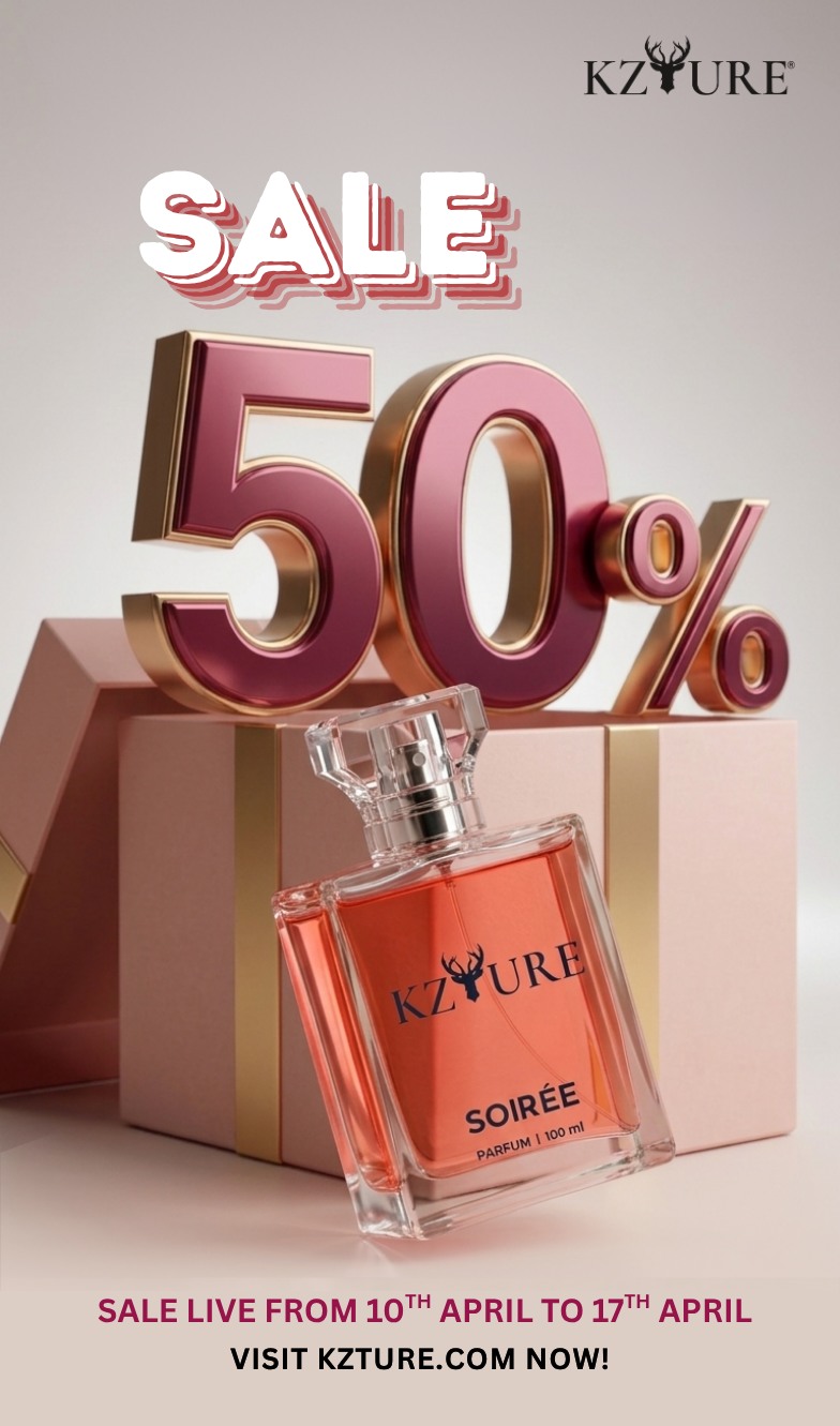 Kzture Facebook ad: KZTURE Sale Is LIVE! Discover your signature fragrance…