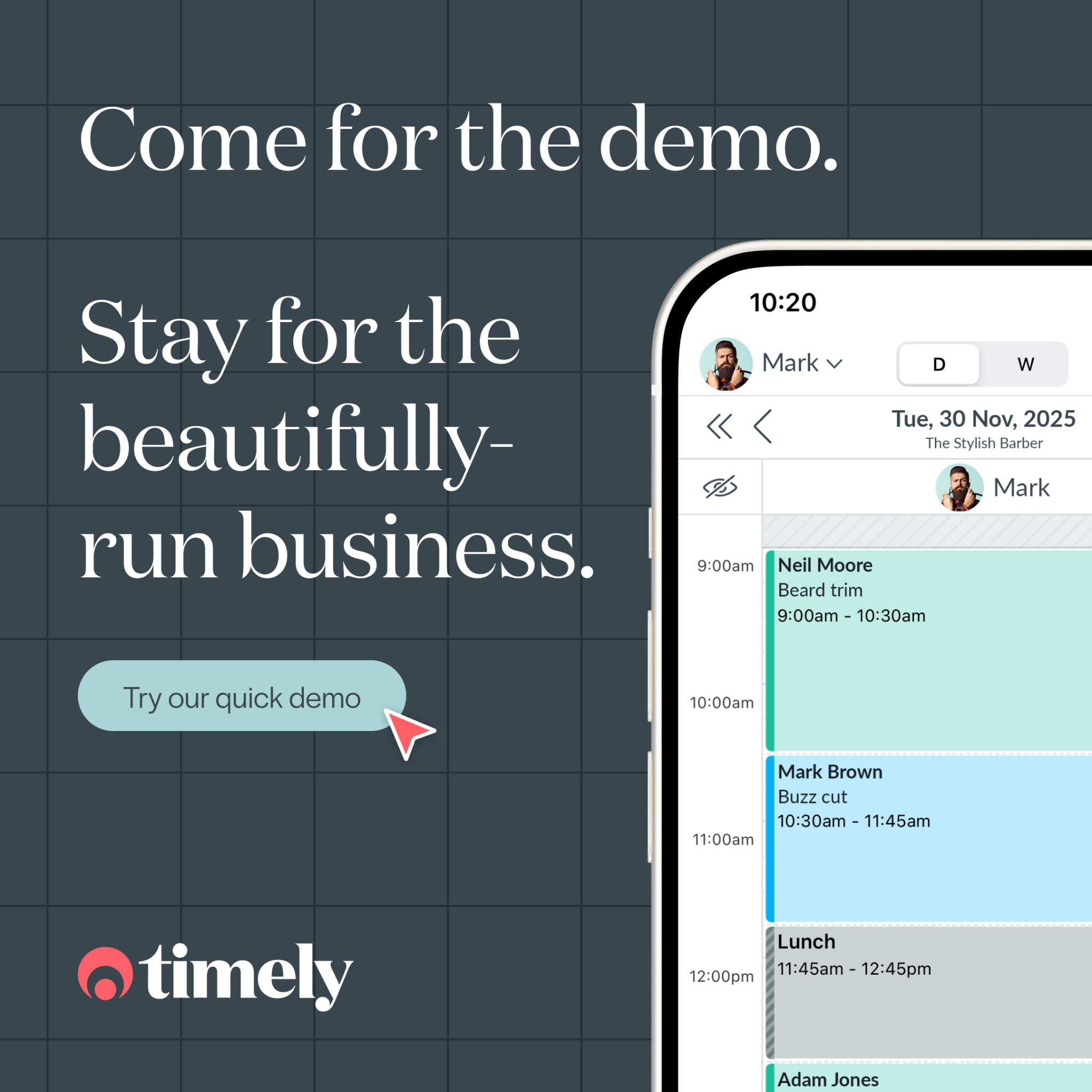 Timely Appointment Software Facebook ad