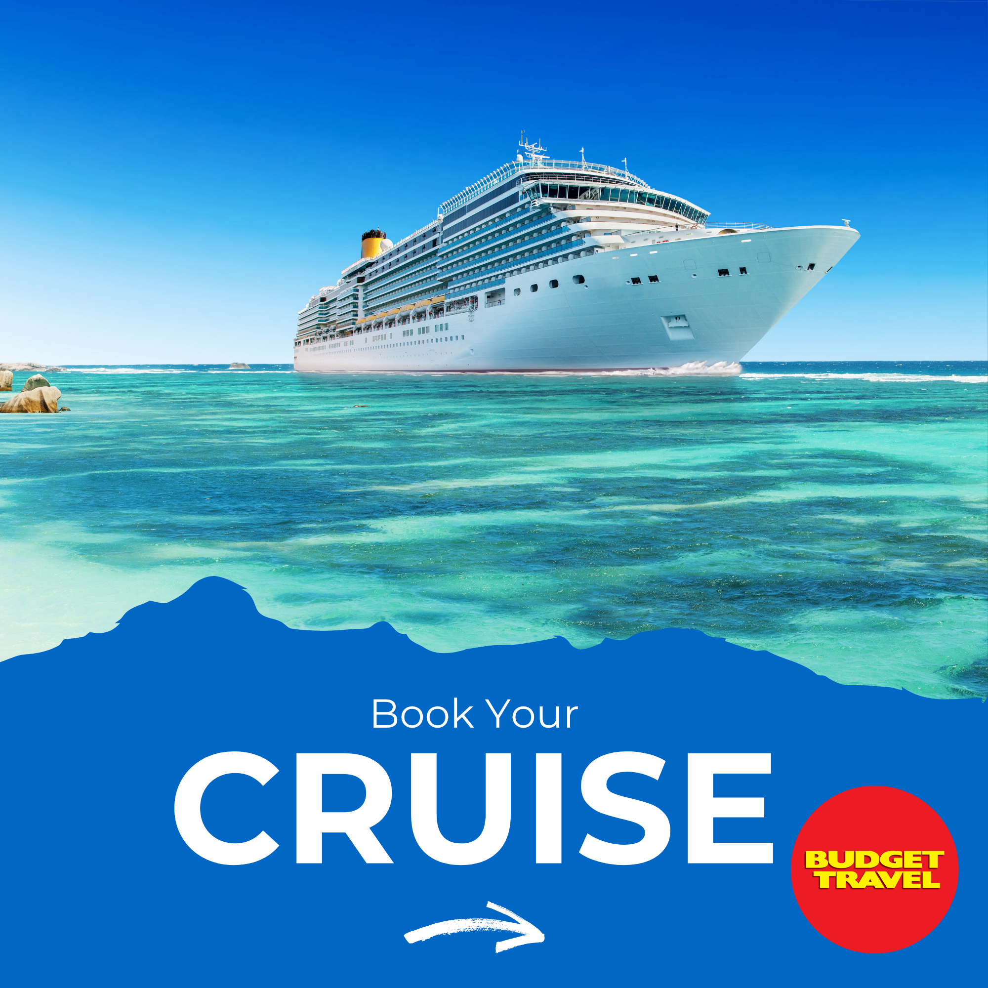 Budget Travel Facebook ad: Set sail to paradise with cruises starting from…