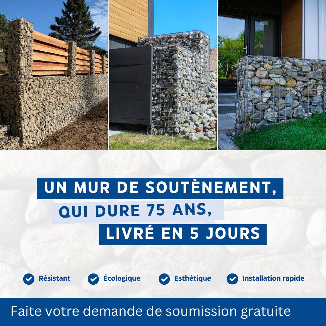 Gabion Express Inc. Facebook ad: 75 ans sans entretien