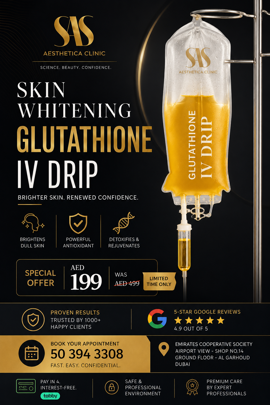 SAS Aesthetica Clinic Facebook ad from Jun 17, 2026