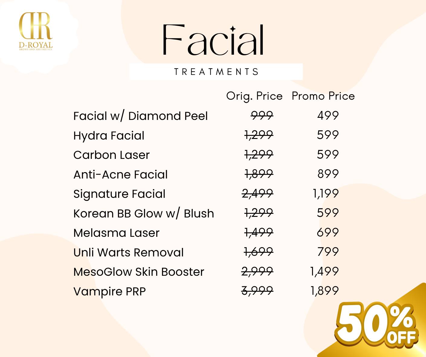 D Royal Brows and Aesthetics - Sta Rosa Laguna Facebook ad: Limited-Time Offers Available
