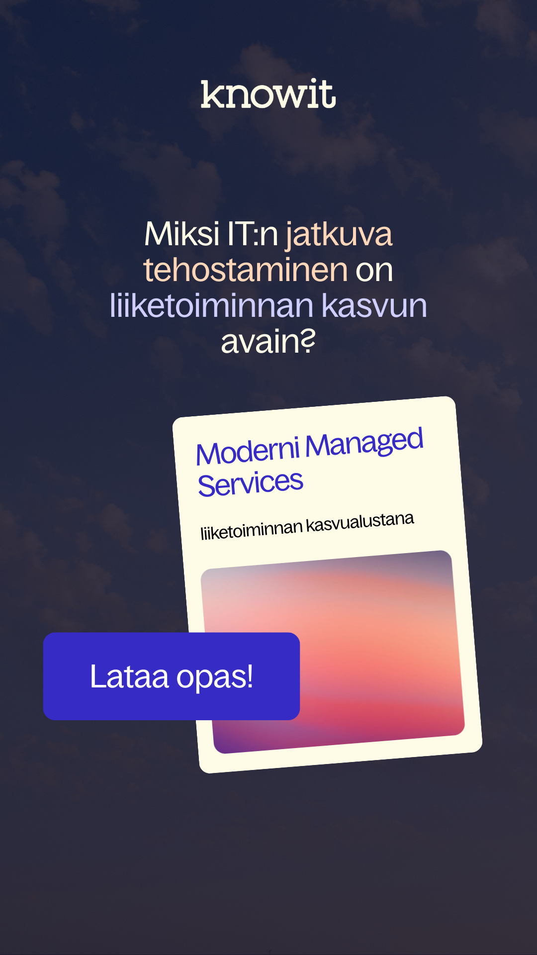 Knowit Oy Facebook ad