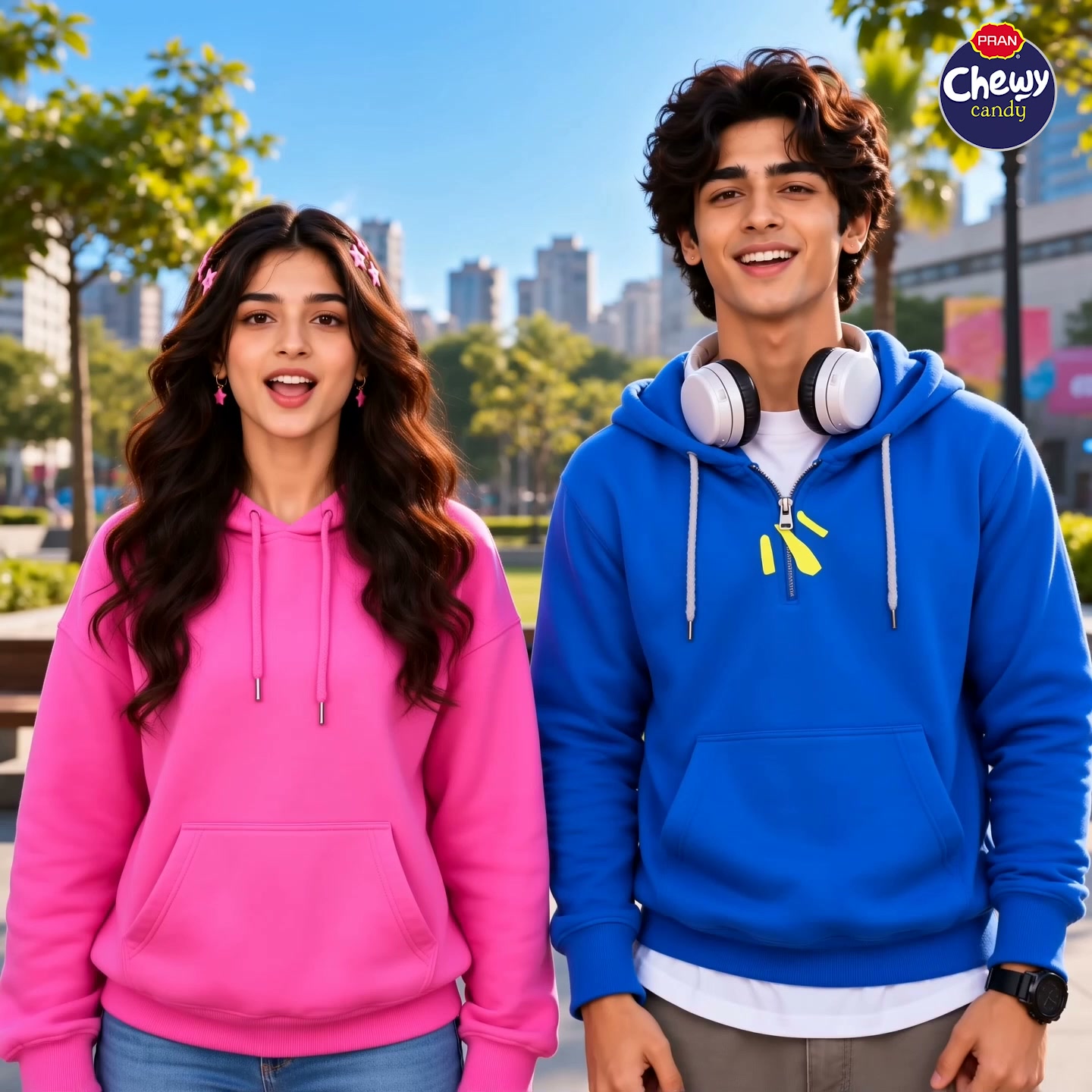 PRAN Confectionery Facebook ad: Fruity বিটে জমুক ভাইব, Chewy Candy-এর জুসি স্বাদে…