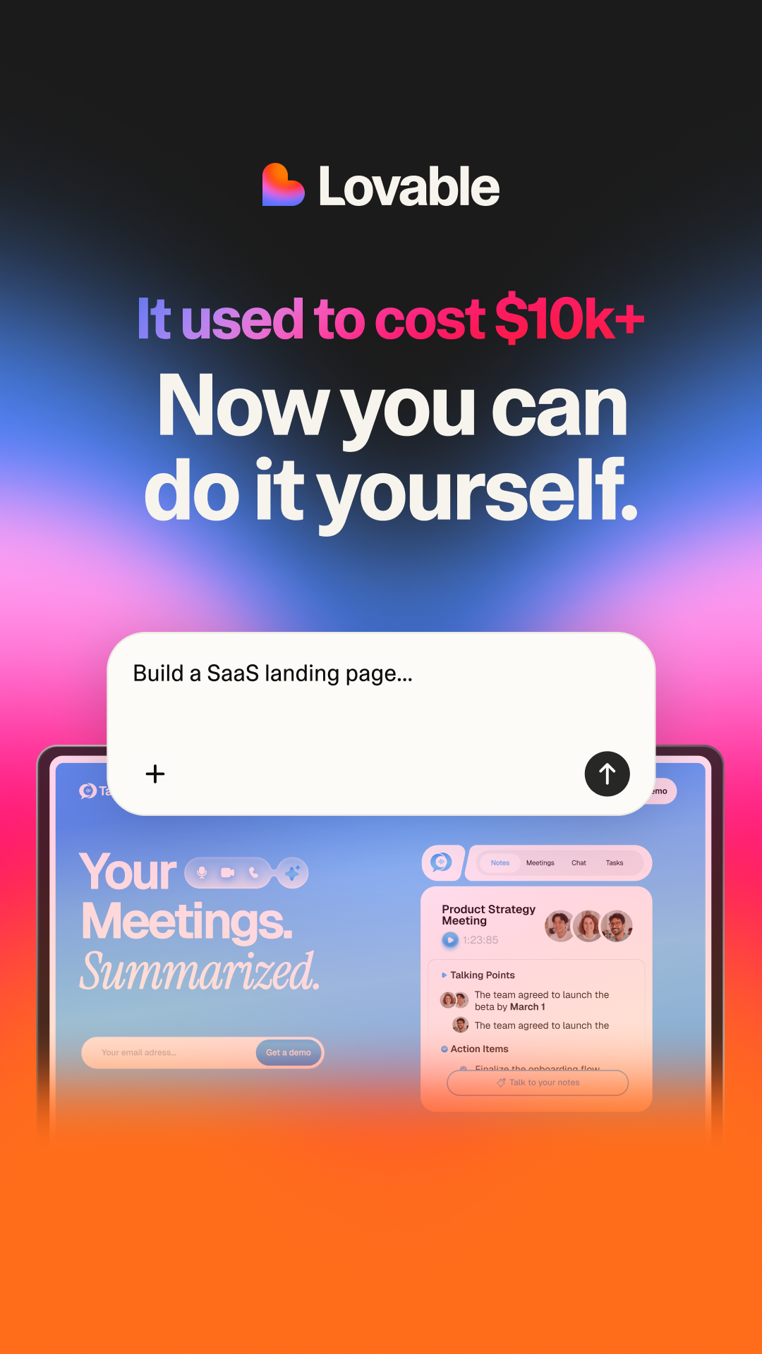 Lovable.dev Facebook ad