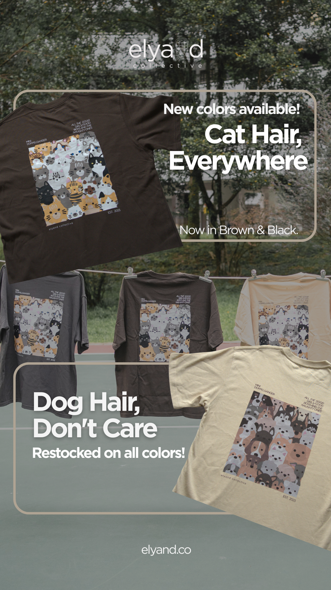 Elyand.collective Facebook ad: New Colours + Full Restock
