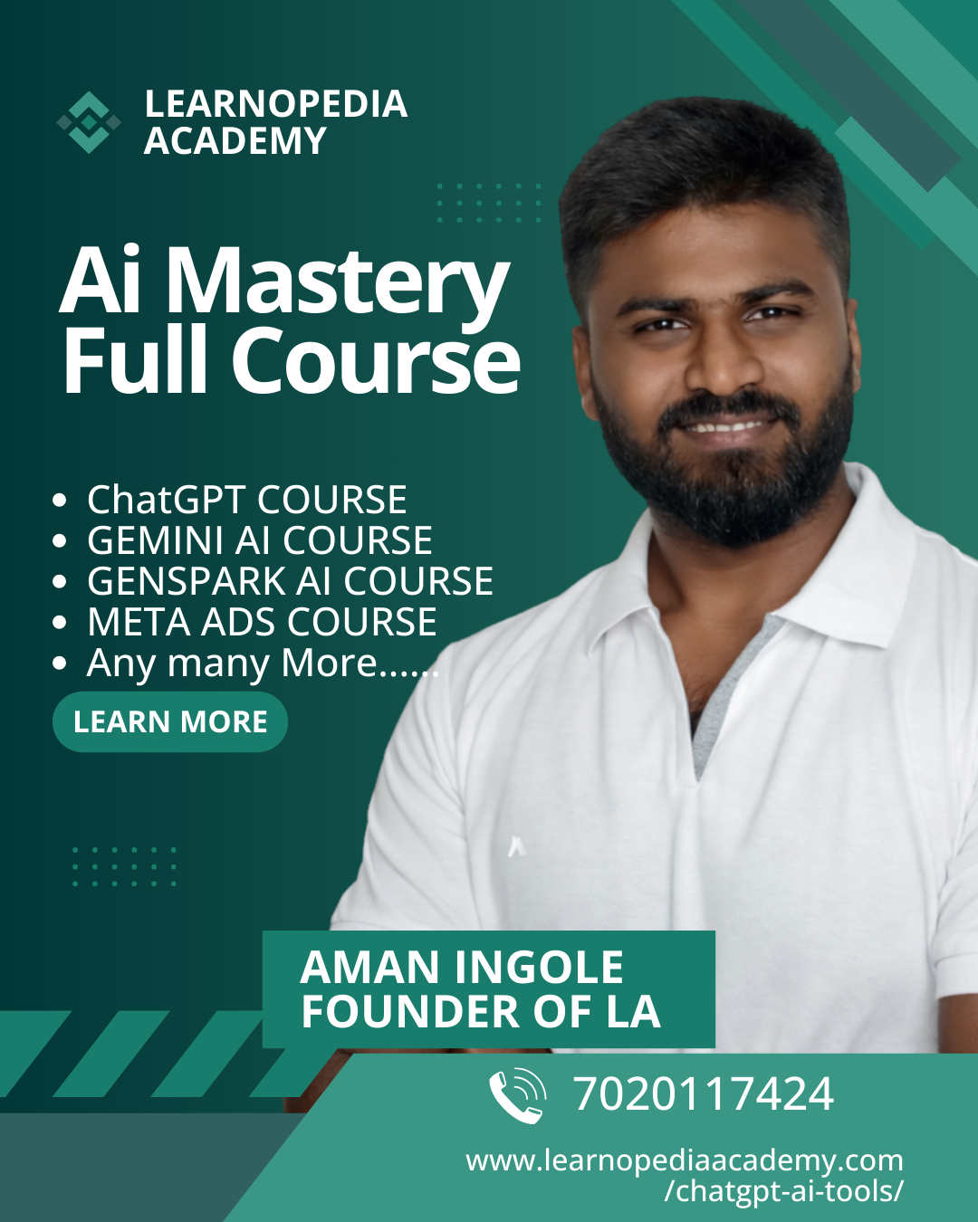 Learnopedia Academy Facebook ad: Chat with us