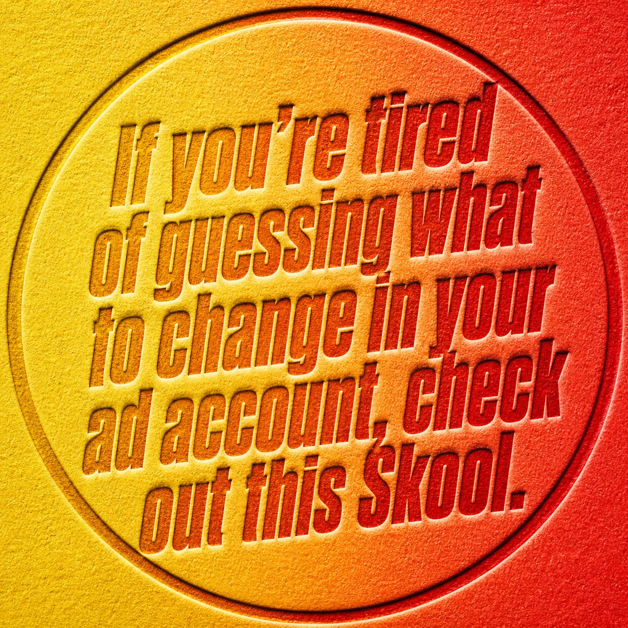 Skool Facebook ad