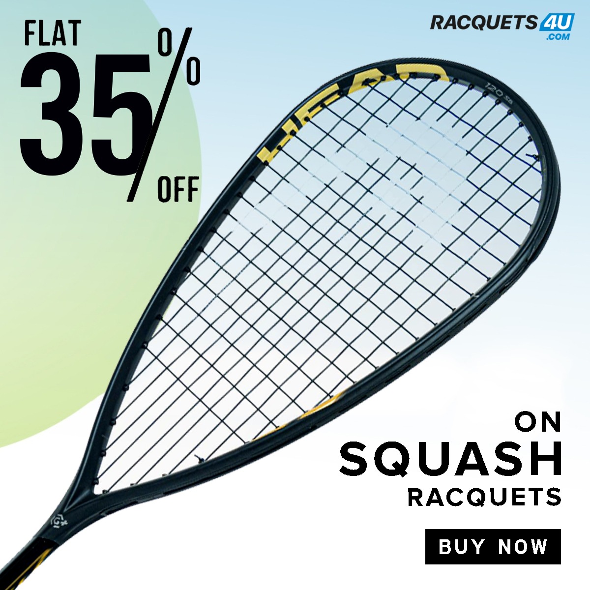 Racquets 4 U Facebook ad: Up to 40% OFF on Your Favorite Squash…
