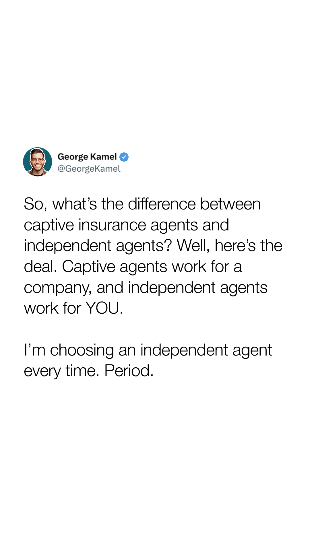 George Kamel Facebook ad