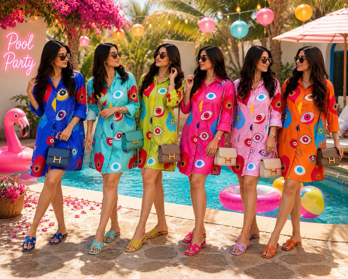 Babe Couture Facebook ad: Good vibes, bold prints & evil eye energy