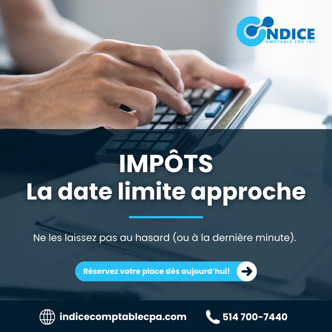Indice Comptable CPA inc. Facebook ad: RÉSERVER MA PLACE