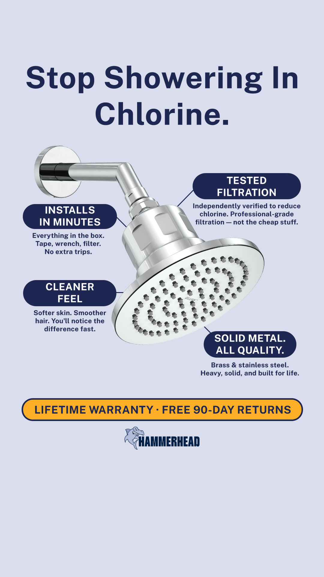 HammerHead A Shower Head Store Brand Facebook ad from Jul 3, 2026