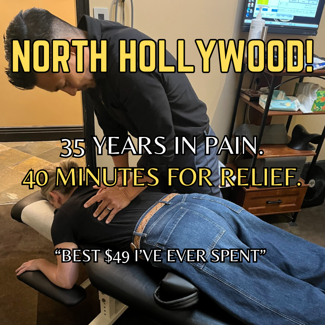 Austria Chiropractic Facebook ad: $49 CHIROPRACTIC SPECIAL IN NORTH HOLLYWOOD