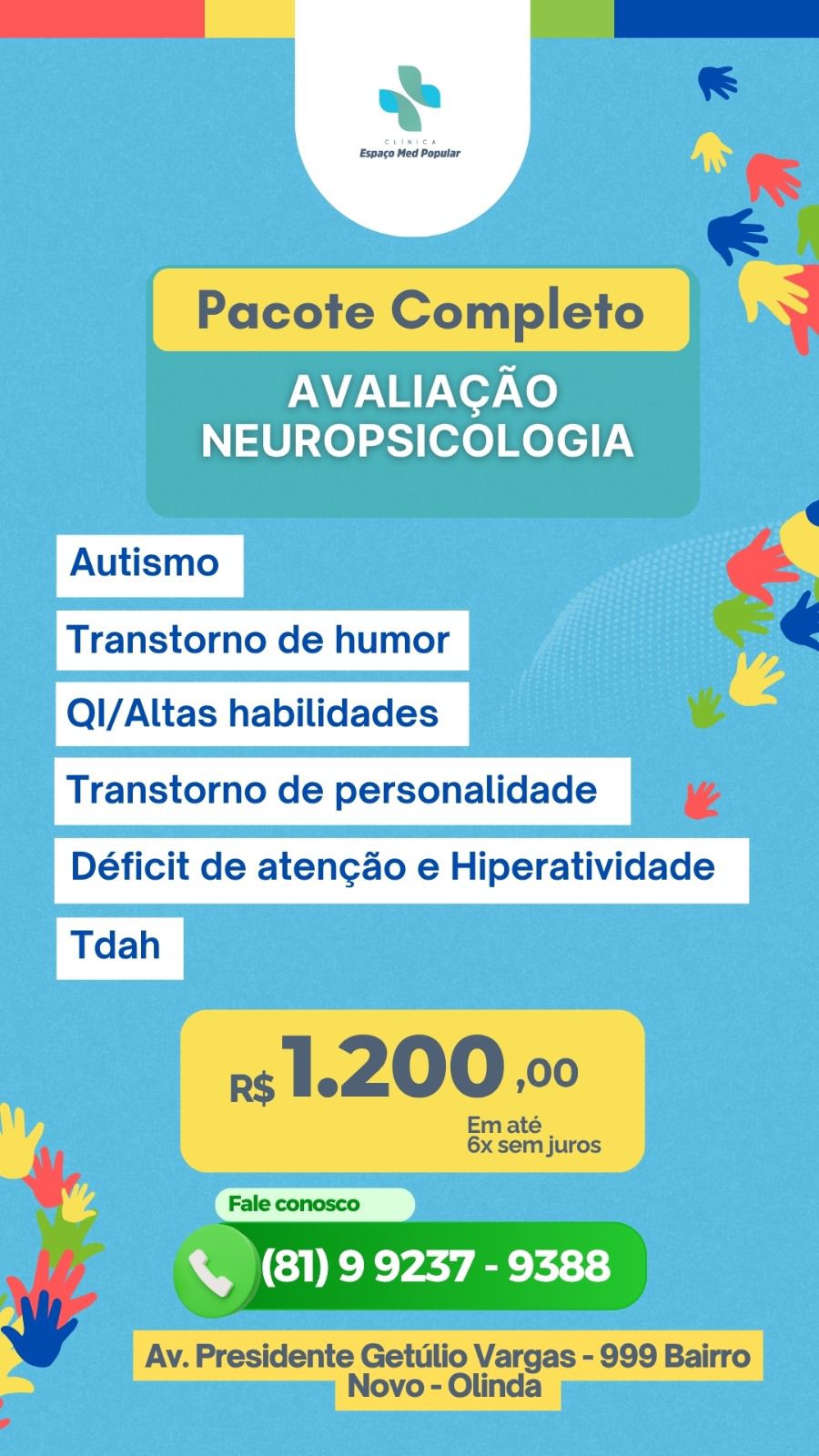 Med Saude Facebook ad: Voçe sabia que pode descobrir TDAH Autismo, altas…