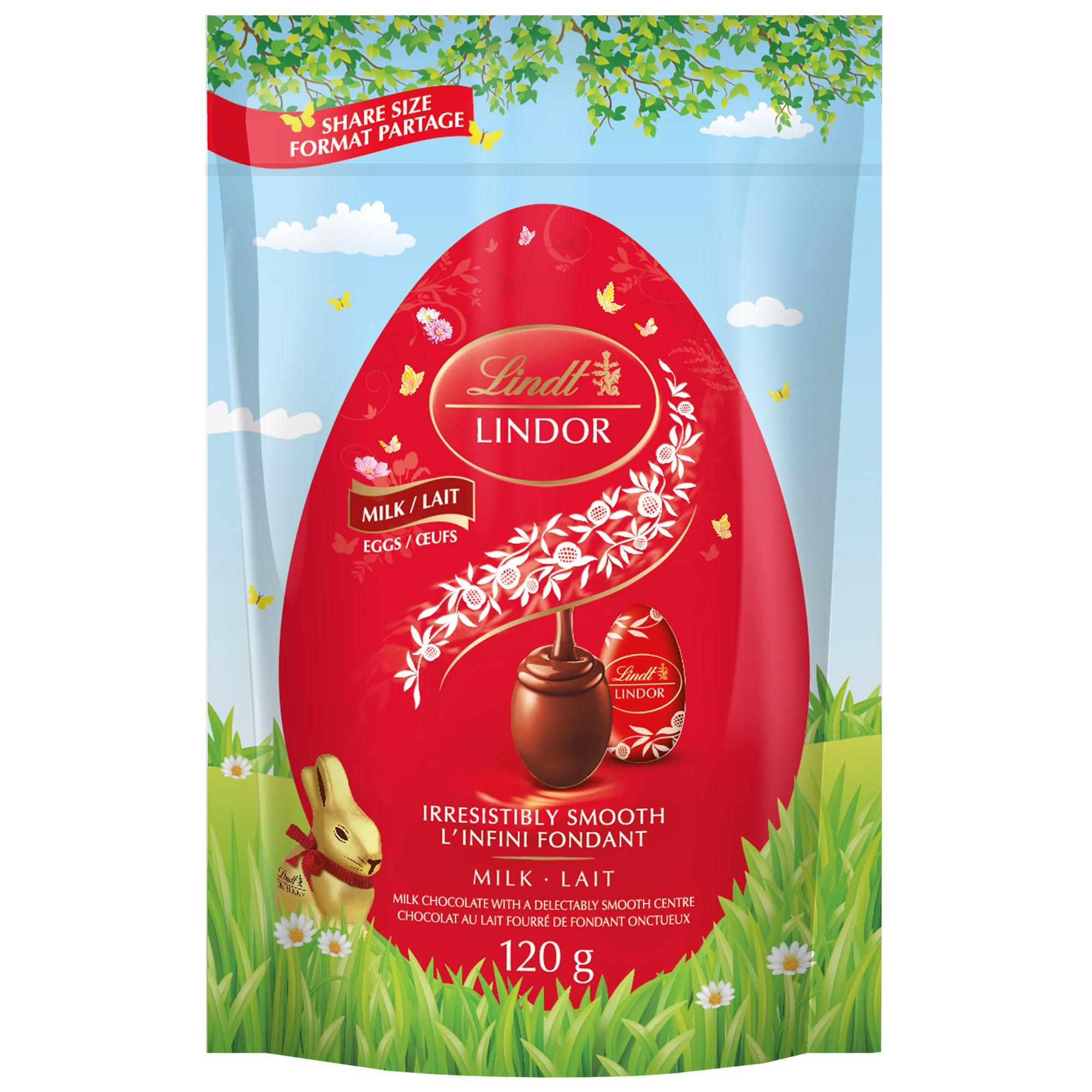 Lindt Facebook ad: Des lapins GOLD BUNNY aux œufs en chocolat…