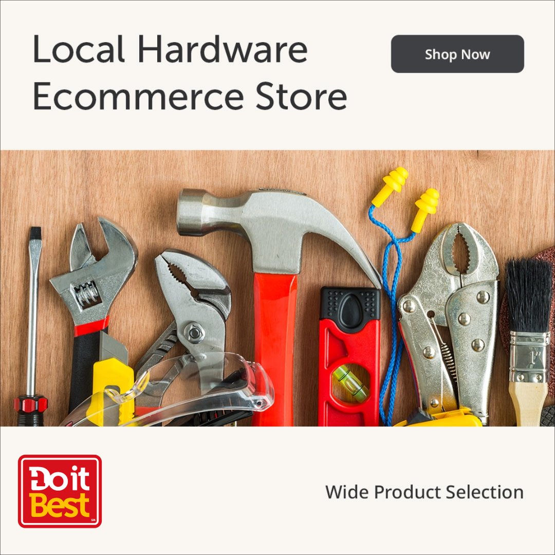 Bloomer Hardware Facebook ad: Hardware made easy.