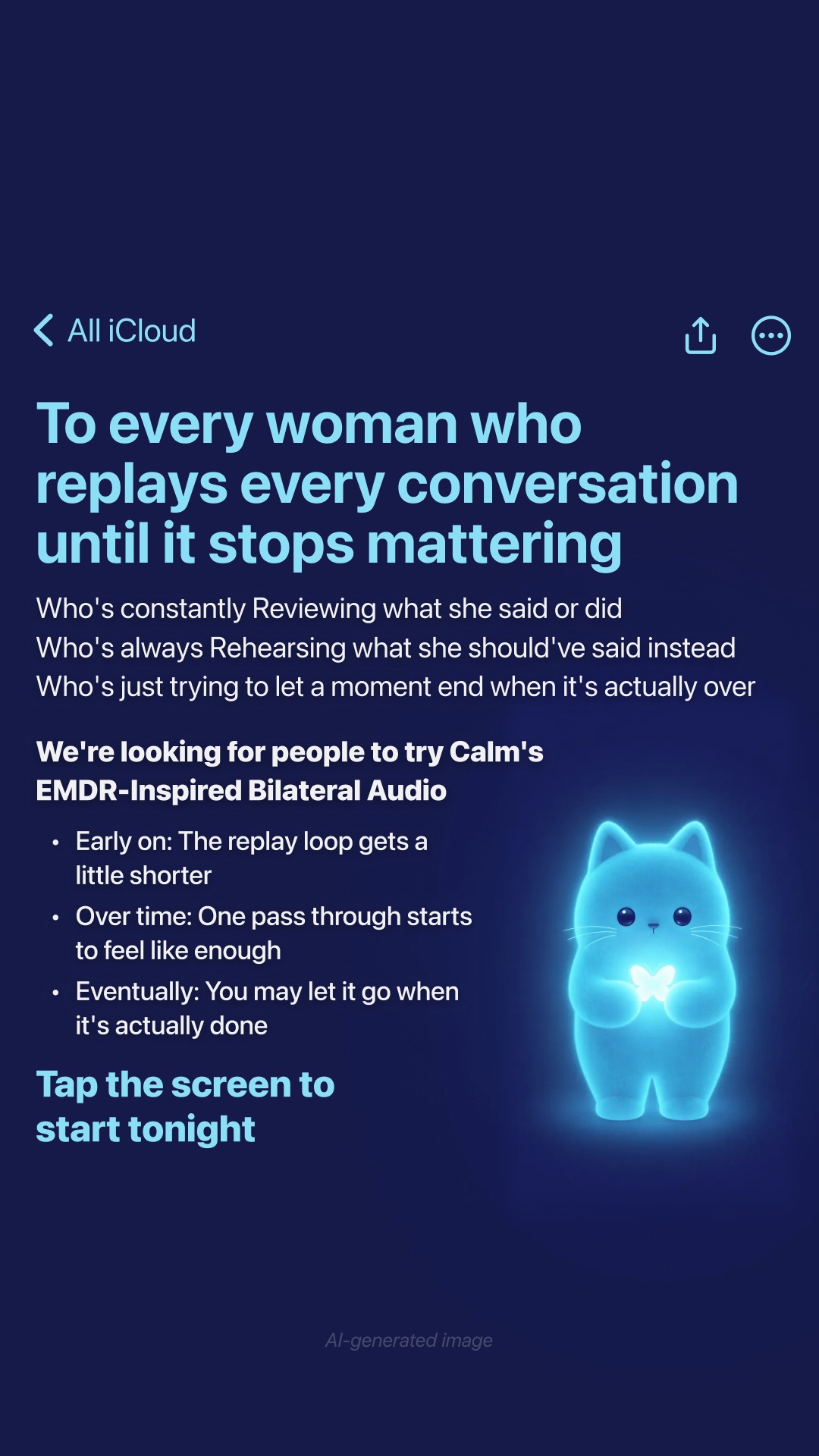 Calm Facebook ad
