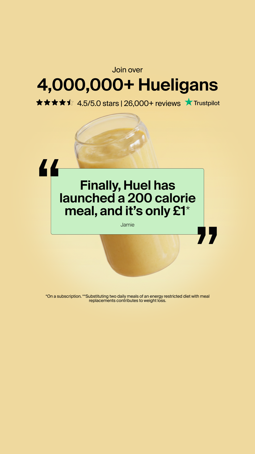 Huel Facebook ad