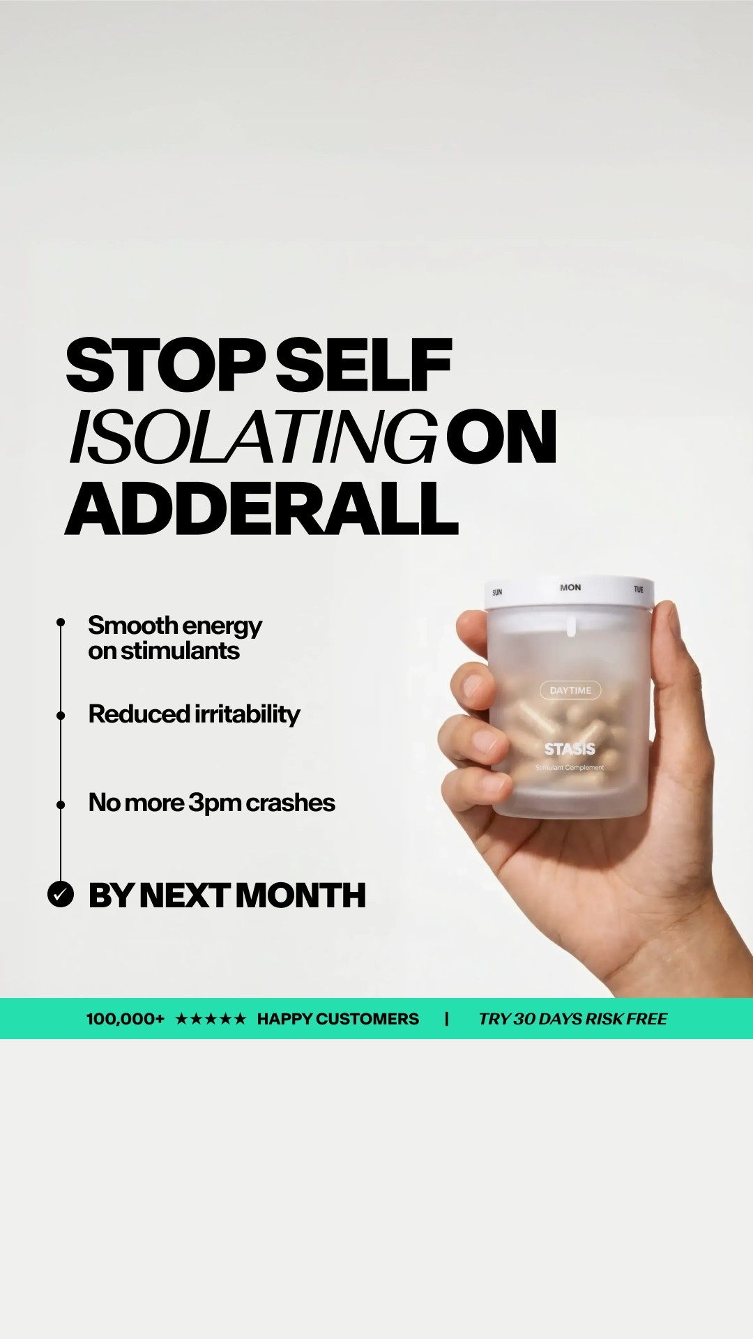 Stasis Facebook ad