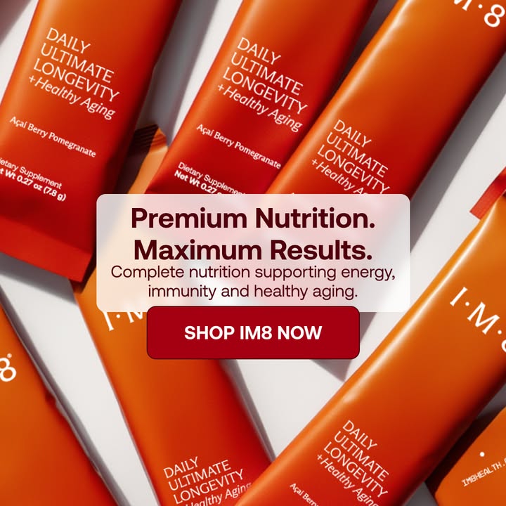 IM8 Global Facebook ad: Longevity Starts at the Cellular Level