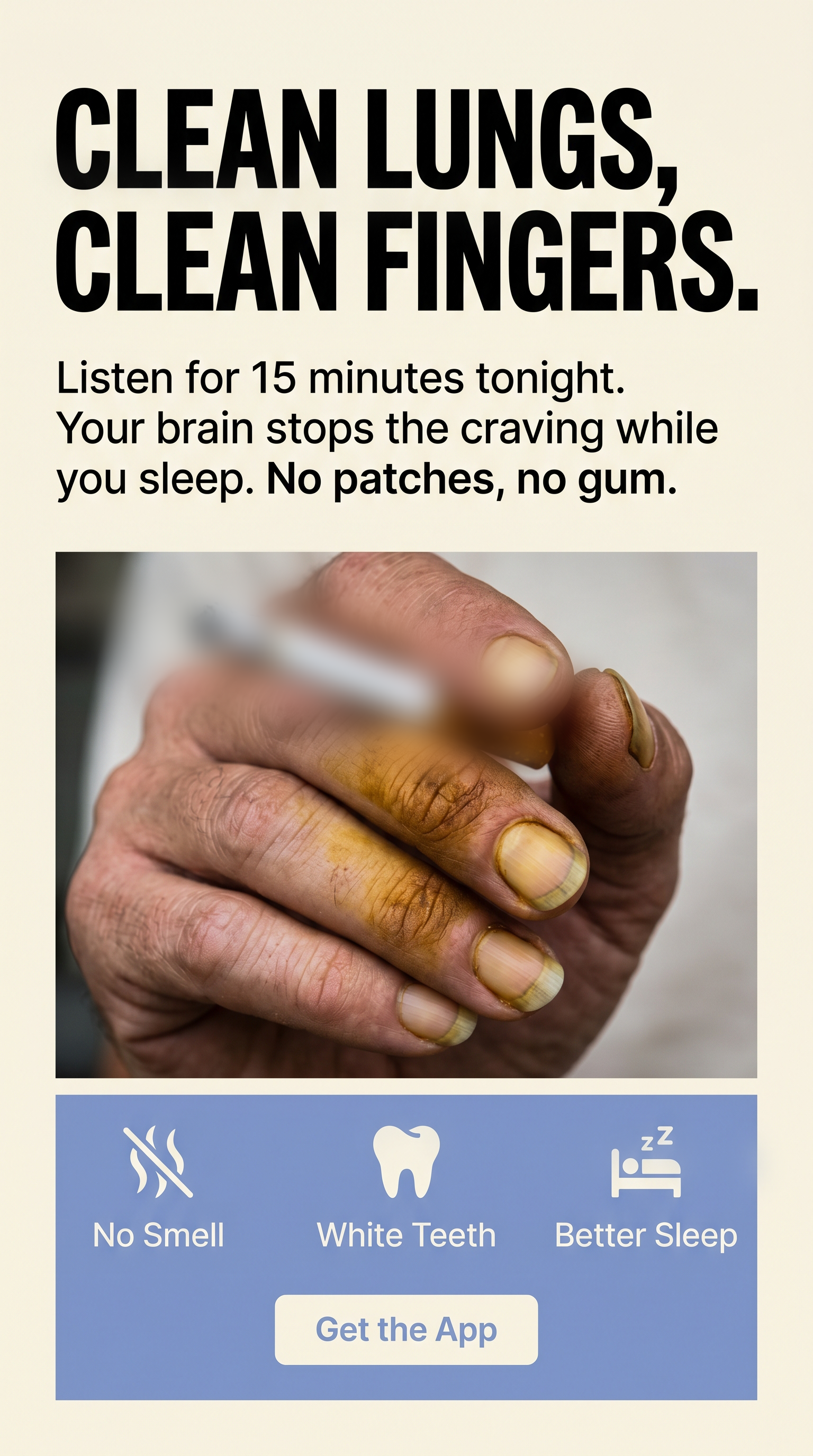 Hypnosis to Stop Smoking Facebook ad