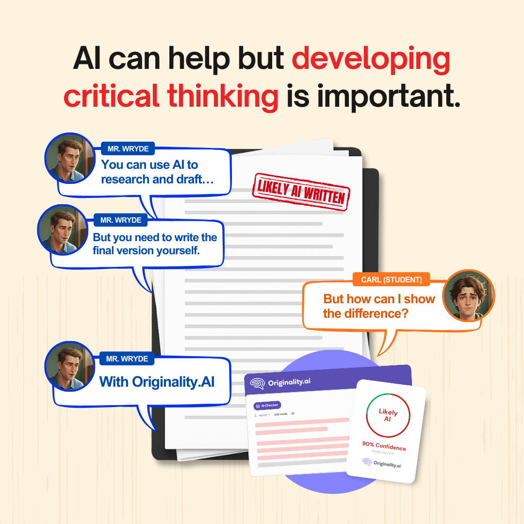 Originality.AI - AI Detection and Plagiarism Checking Facebook ad