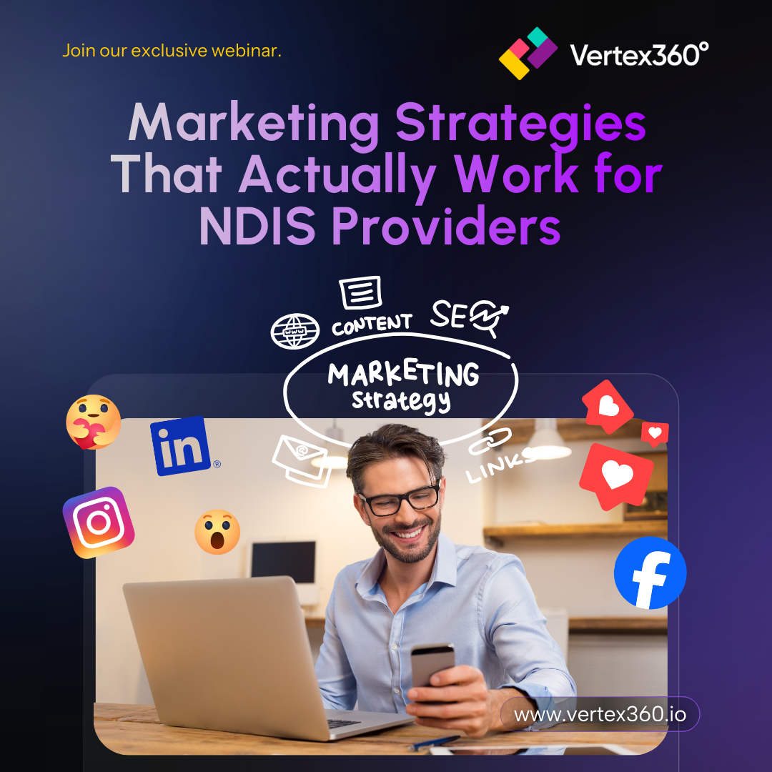 Vertex360 - NDIS Software Facebook ad: Still relying on referrals alone?