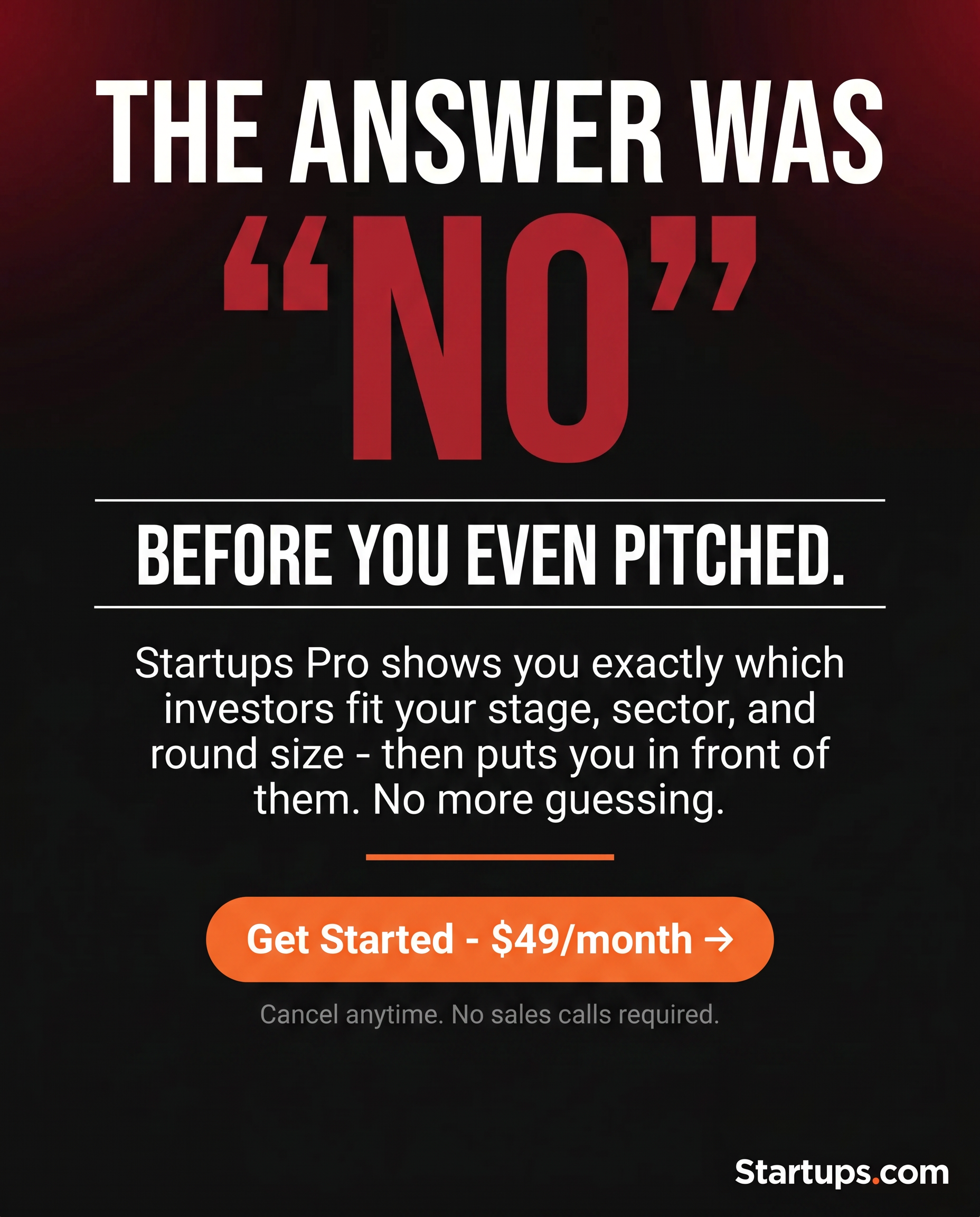 Startups.com Facebook ad
