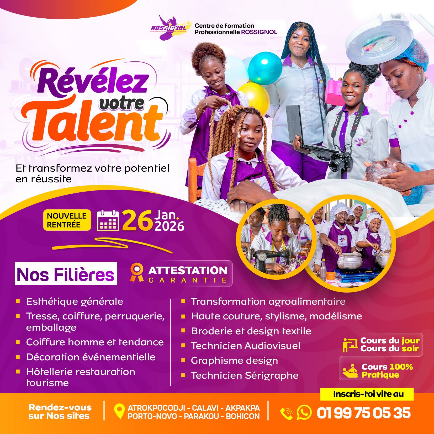 Centre de Formation Professionnelle ROSSIGNOL Facebook ad: Révèle ton à Travers Une Formation Professionnelle qui…