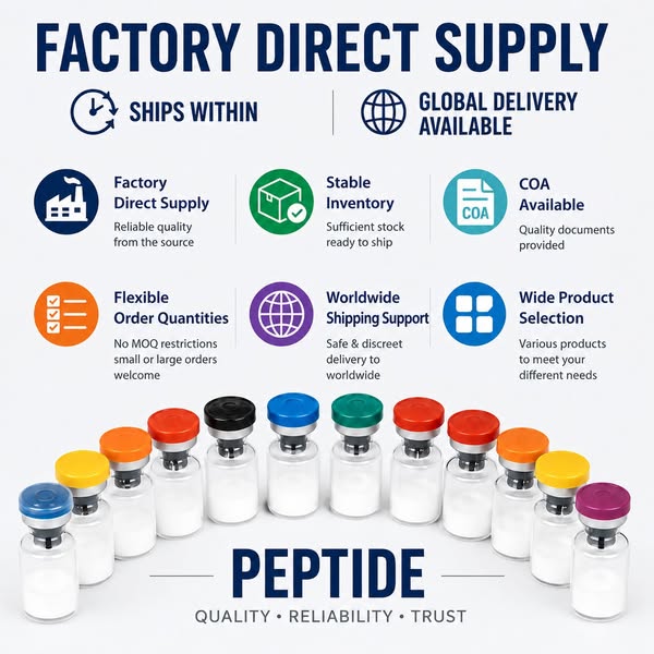 Peptide supplier Facebook ad: Premium Peptides with Direct Factory-Access