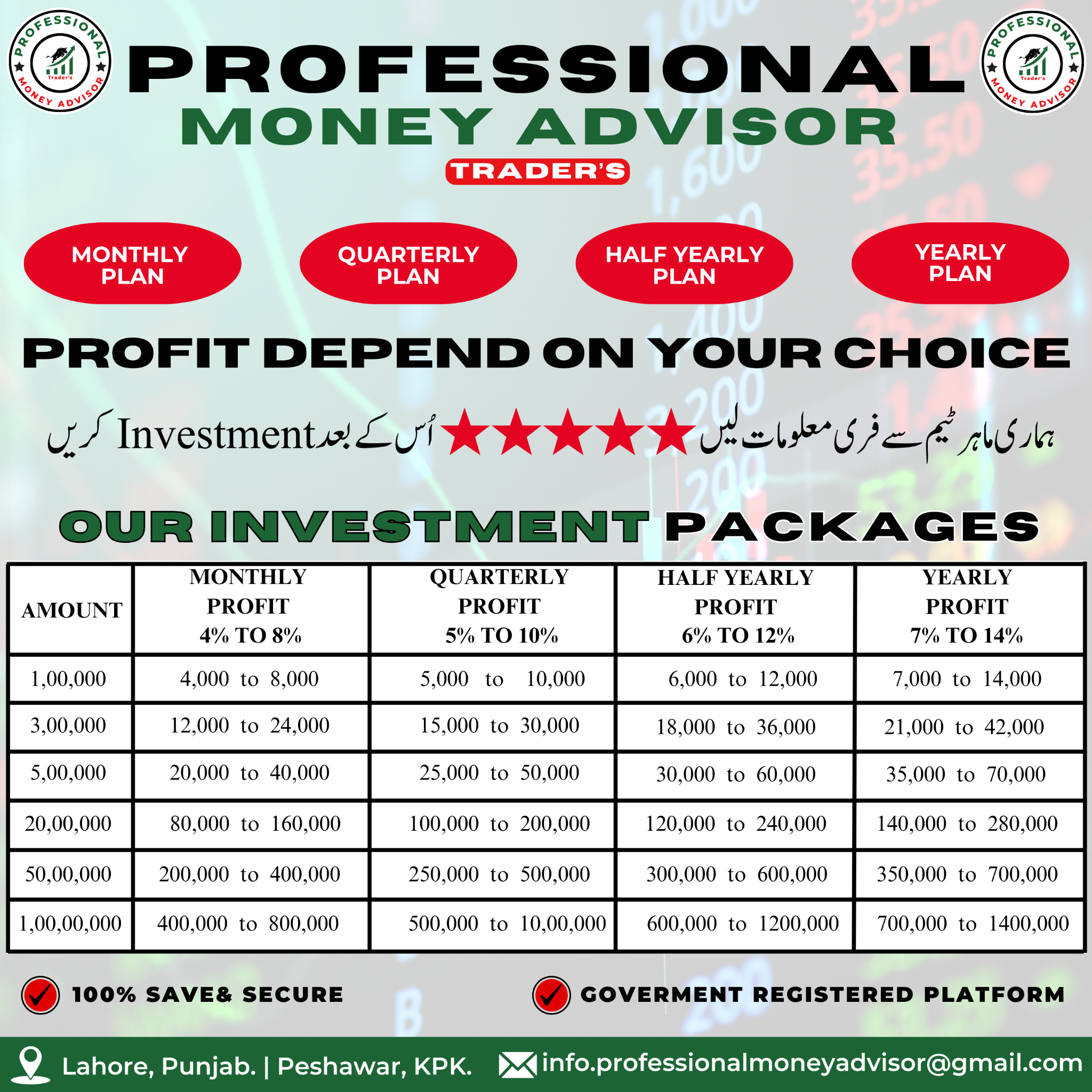 Professional Money Advisor Facebook ad