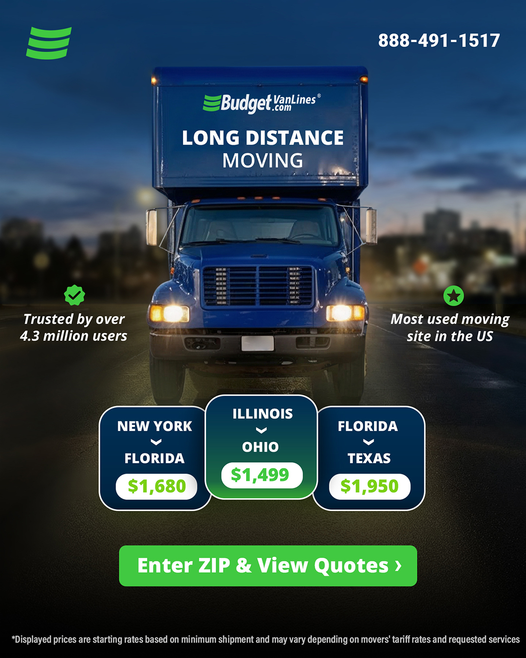 Budget Van Lines Facebook ad