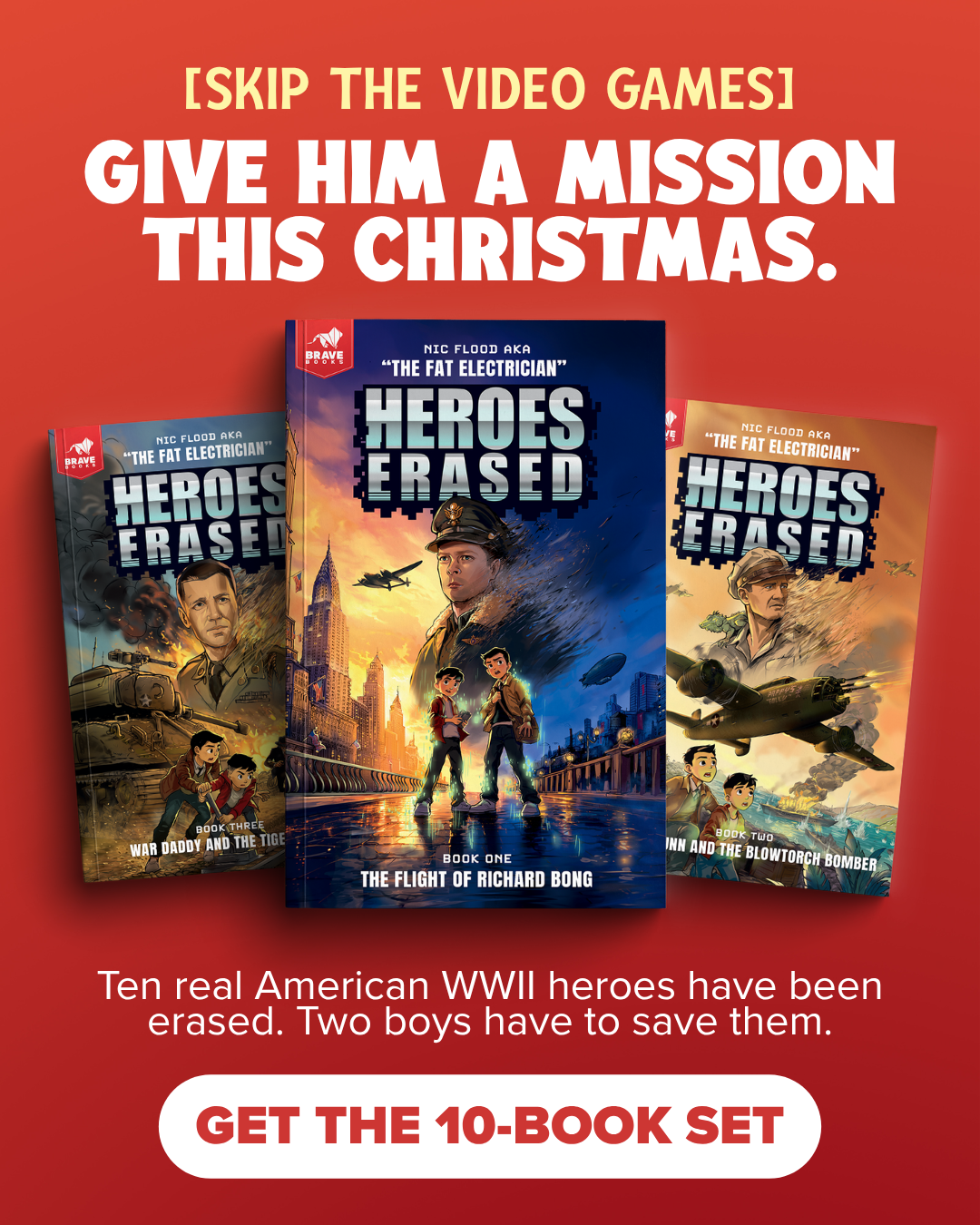 BRAVE Books Facebook ad: The Gift That’s Better than Video Games