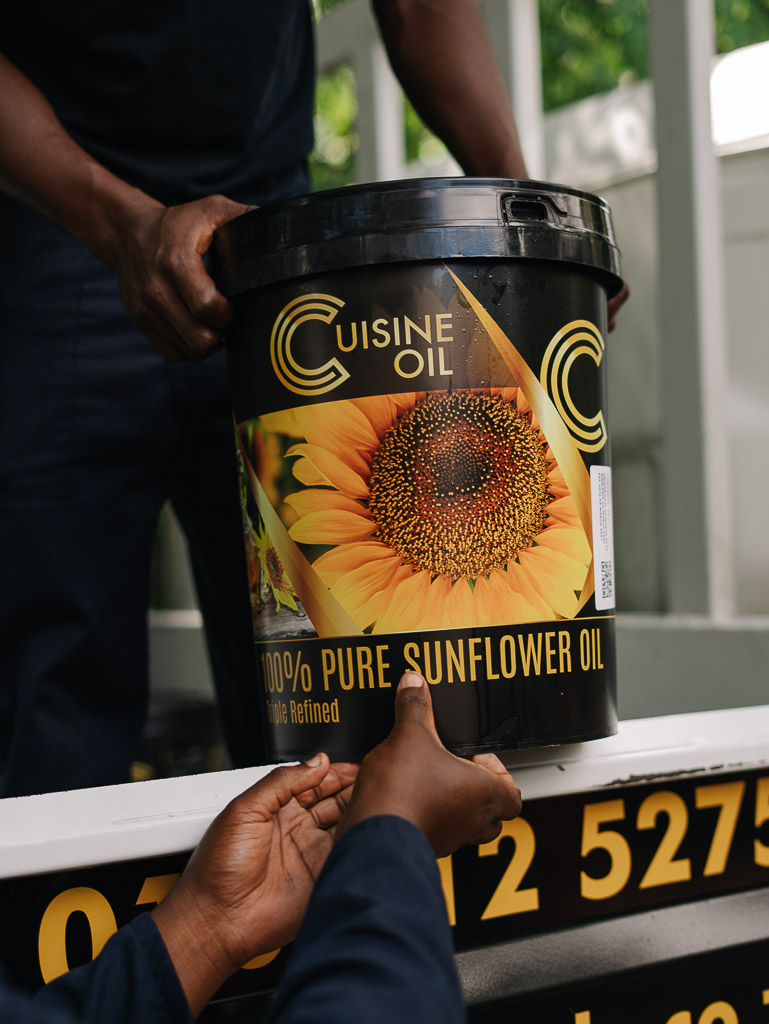 Cuisine Foods Facebook ad: Bulk cooking oil delivered directly to your business.