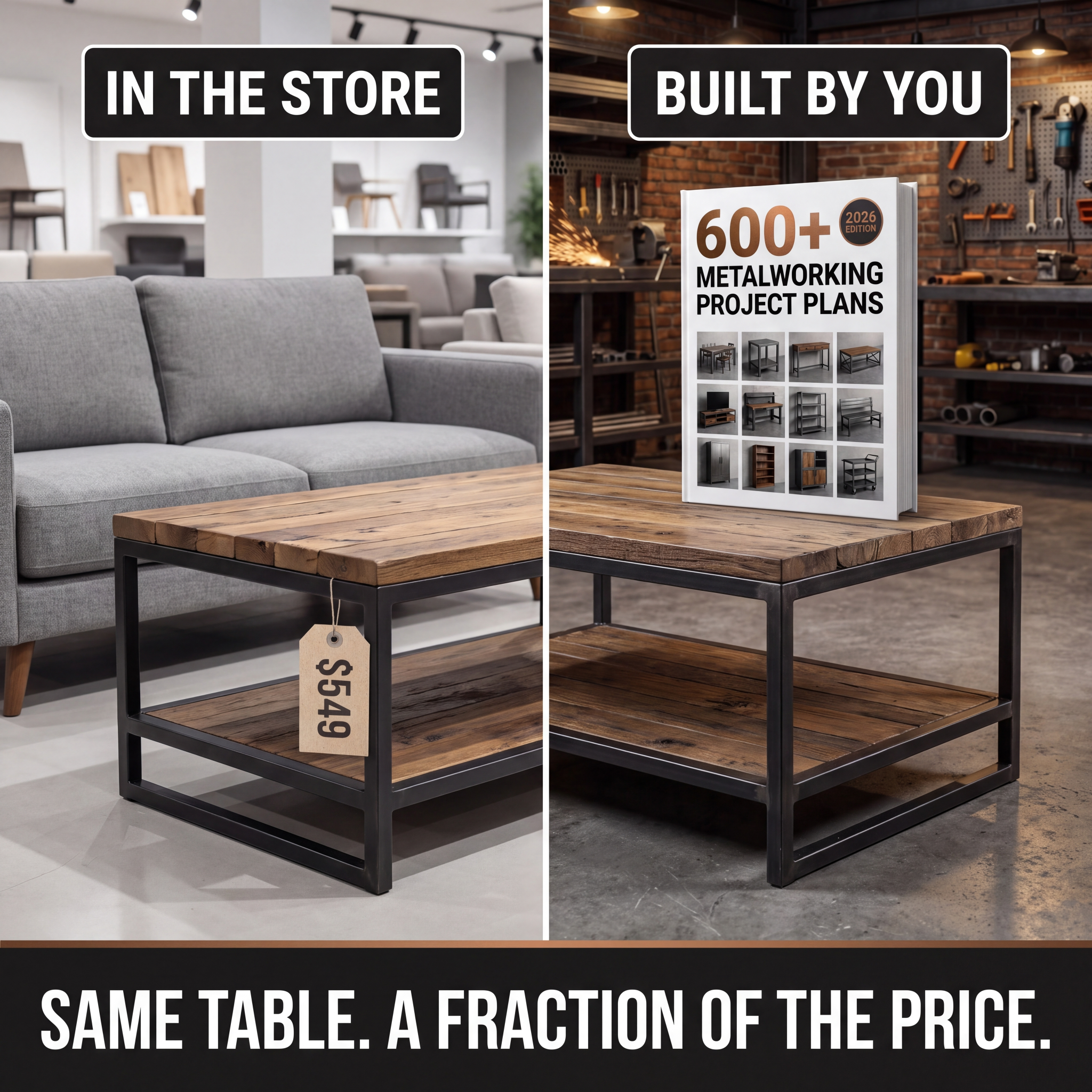 Master Crafts DIY Facebook ad: Build Metal Furniture That Lasts