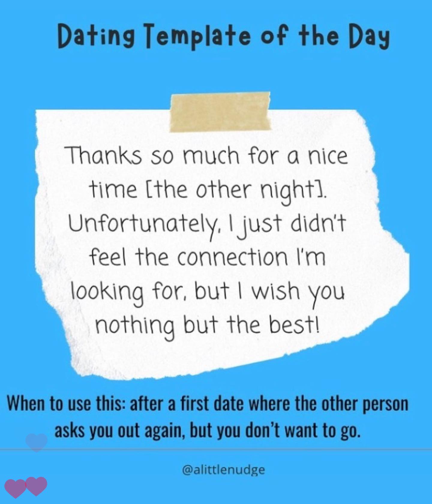 A Little Nudge Facebook ad: Just re-posting some of my favorite text scripts.