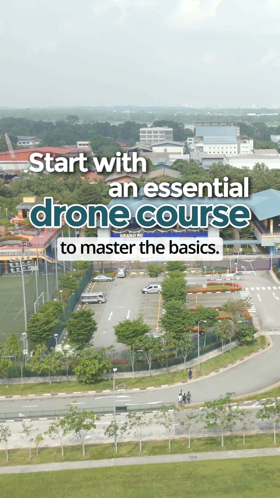 NTUC LearningHub Facebook ad: Drone Flying Technologies for Business Operations Courses