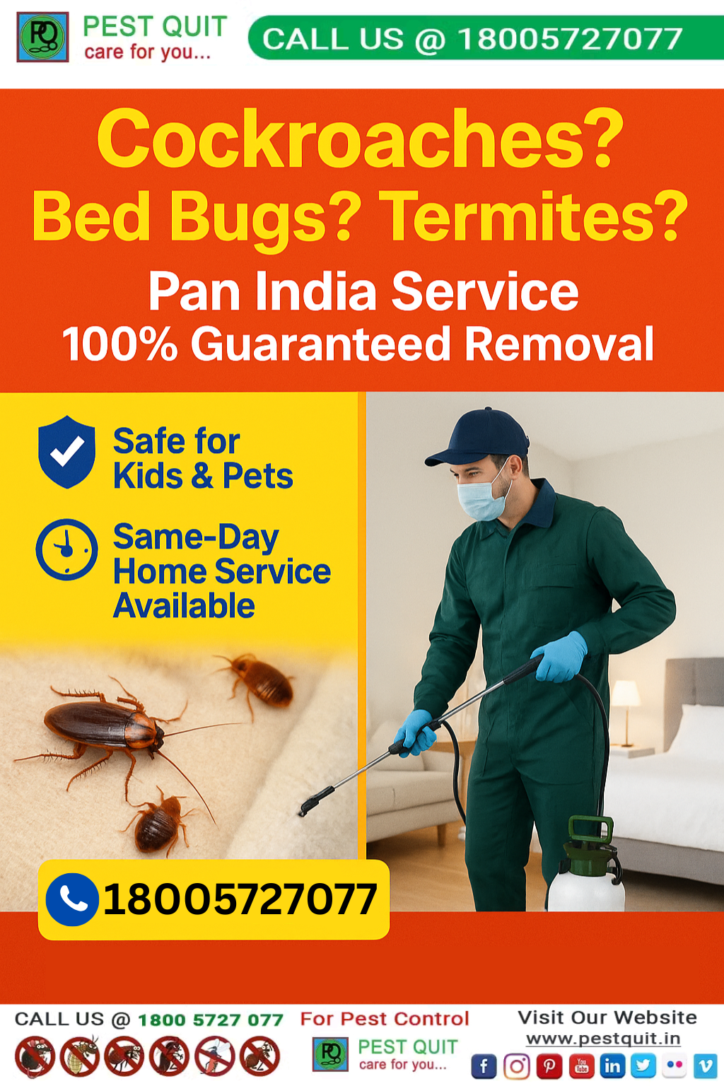 Pest Quit Facebook ad: Say Goodbye to Pests
