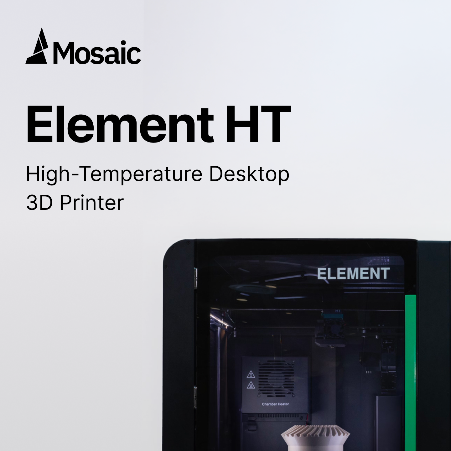 Mosaic Manufacturing Facebook ad: Automate High-Temp 3D Printing