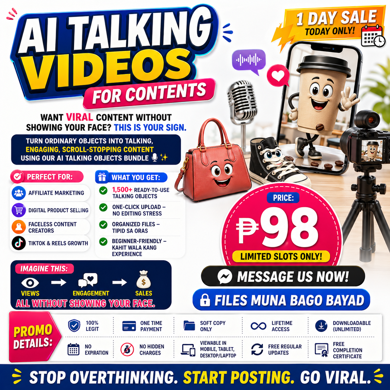 Smart AI Vedio Creators Facebook ad: TAKE ALL FILES FOR ONLY ₱98, Don’t Miss Out!