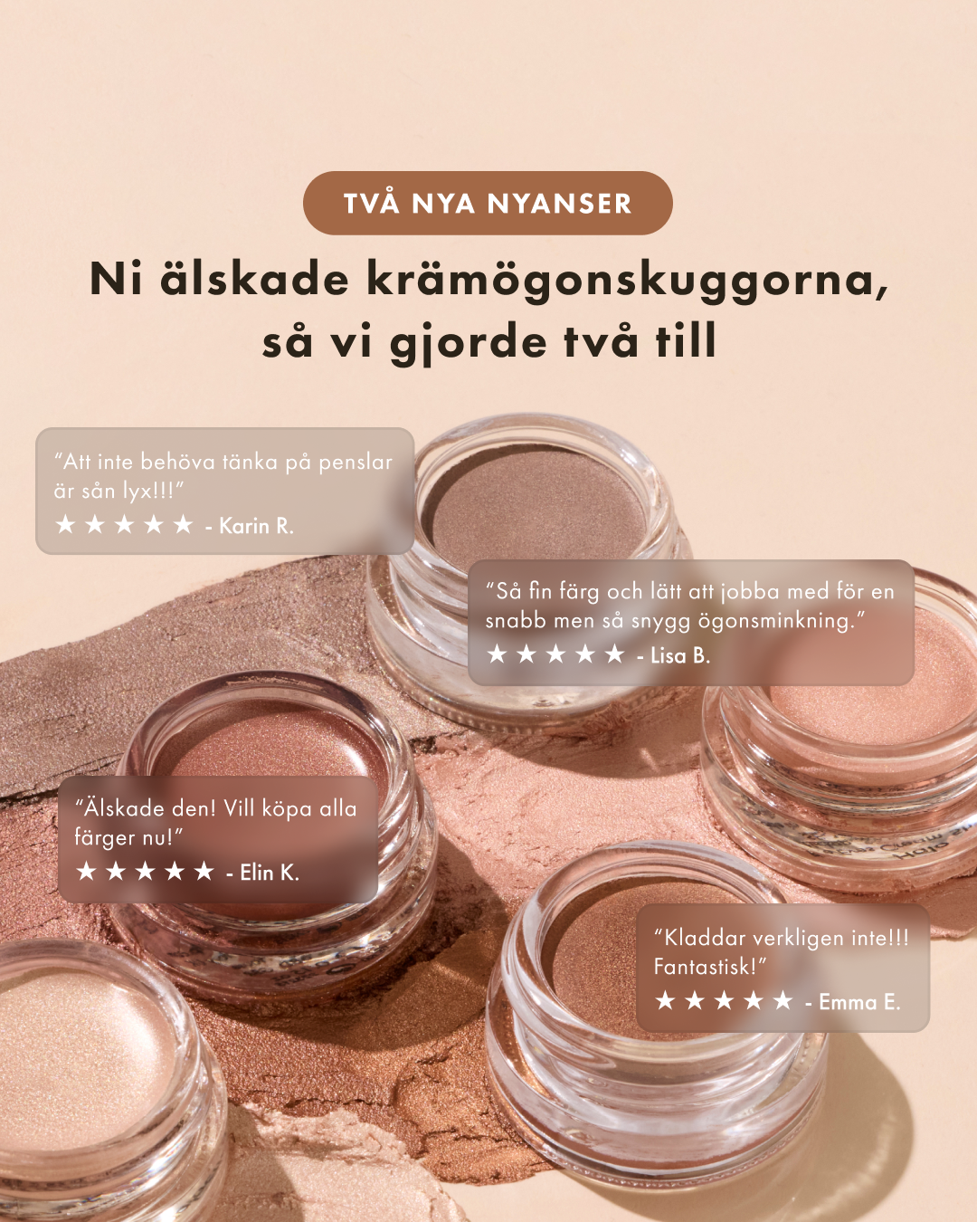 Hickap Facebook ad: Virala ögonskuggan, nu i två nya nyanser