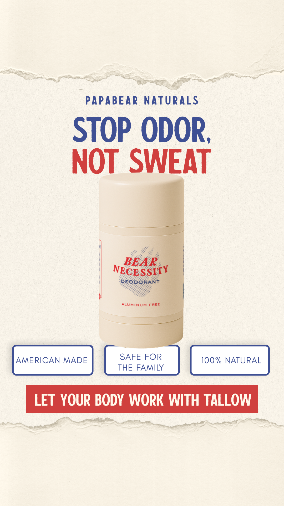 Papabear Naturals Facebook ad