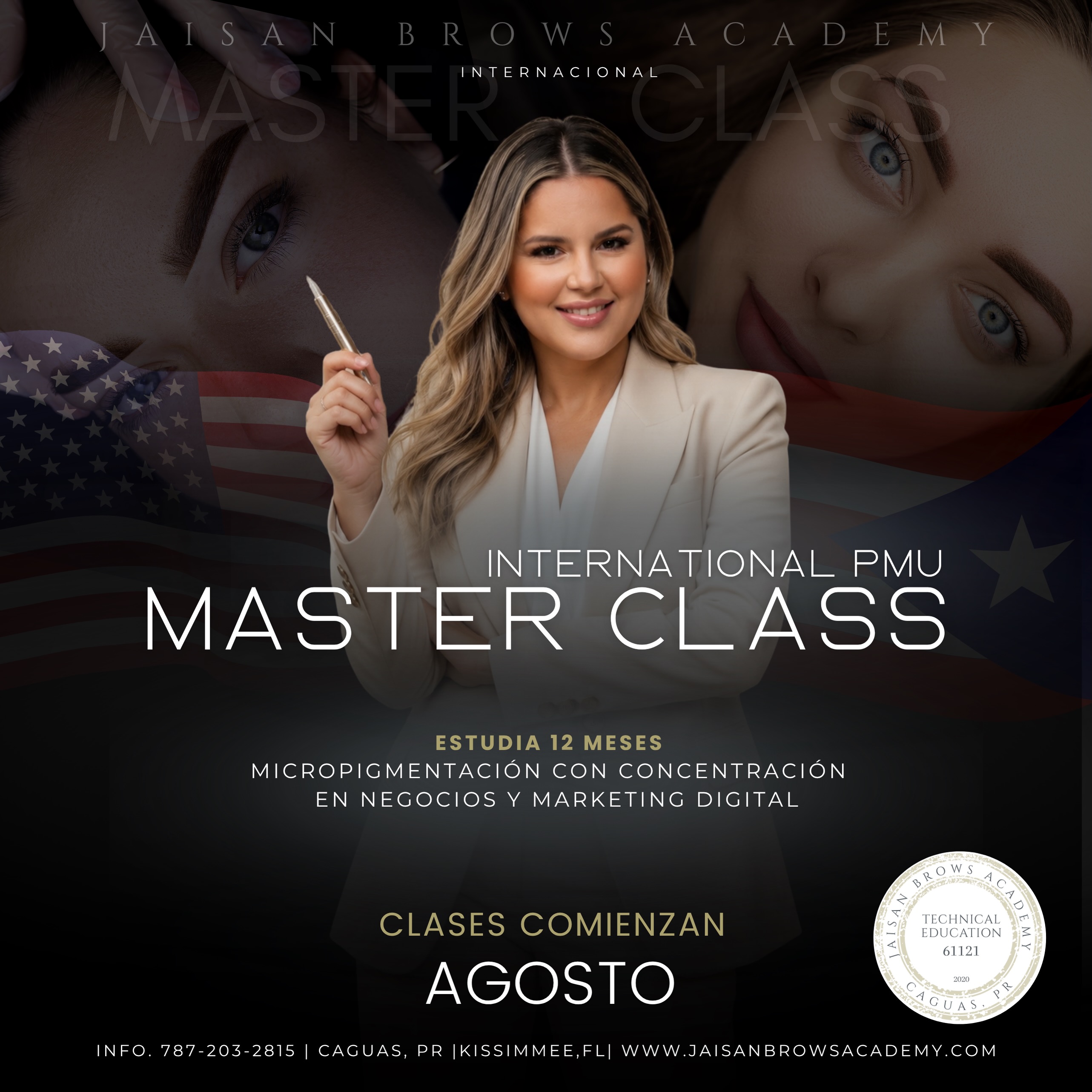JaiSan Brows Facebook ad: Tu carrera en la micropigmentación puede comenzar desde…