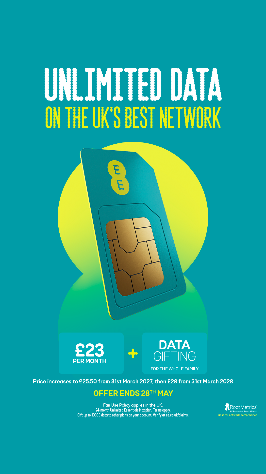 EE Facebook ad