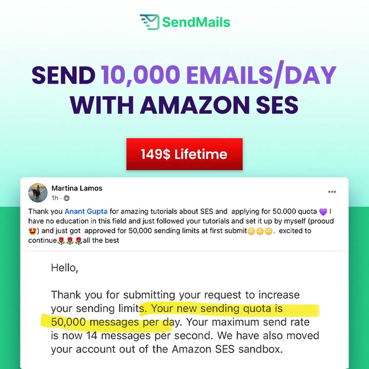 SendMails Facebook ad