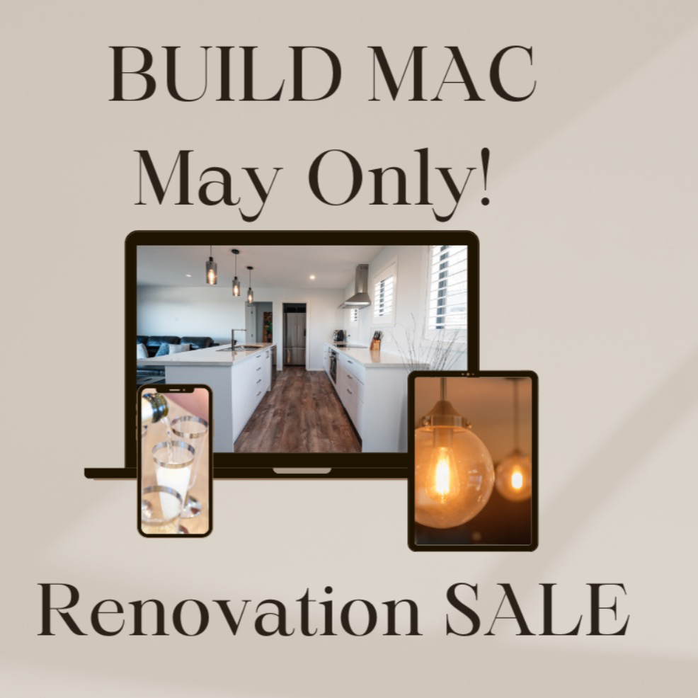 BuildMac Facebook ad: May only kitchen & bathroom renovation sale.