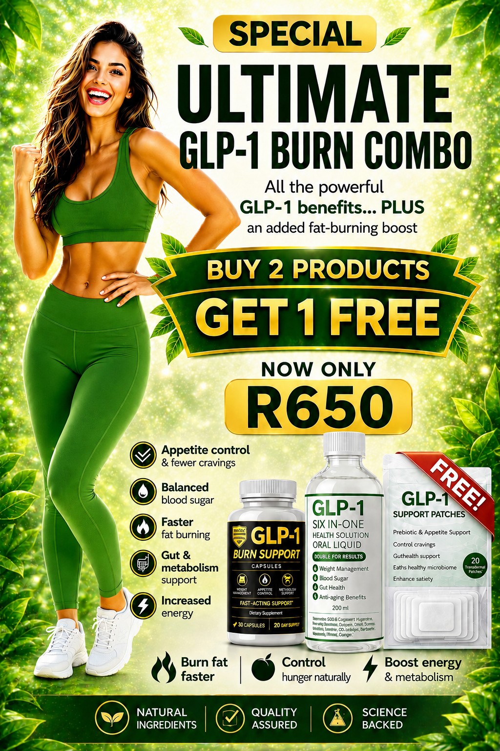 Jan Botha Facebook ad: All the GLP-1 benefits + extra BURN support…